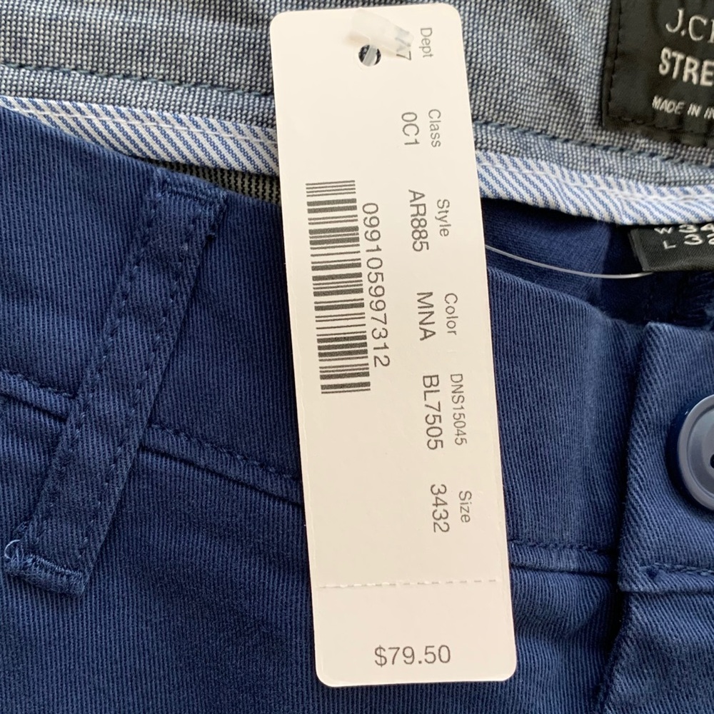 J. Crew 484 Slim-Fit Stretch Chino Pant Size 34x32 - Picture 10 of 10